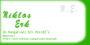 miklos erk business card